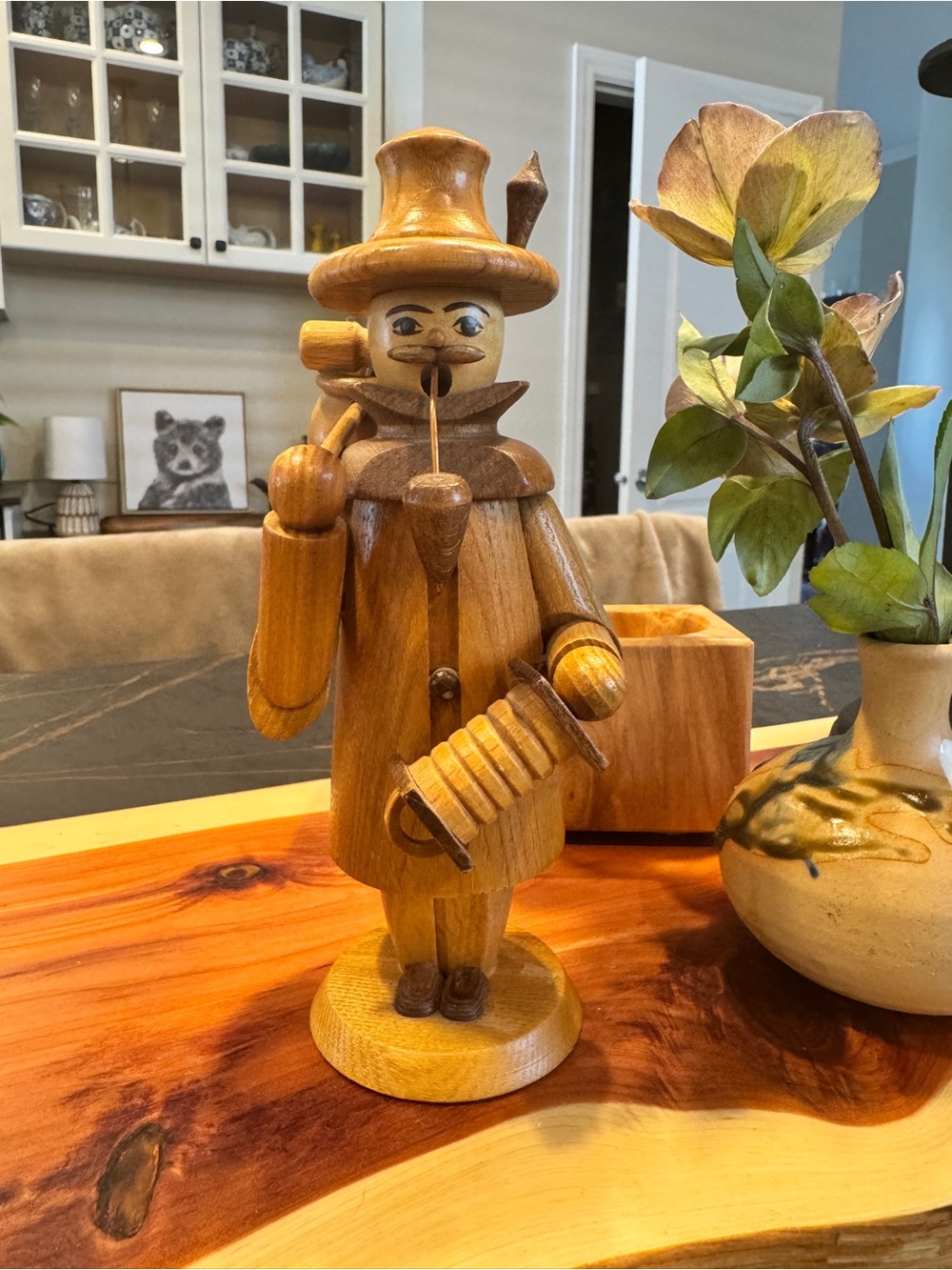 Vintage Erzgebirge German Beekeeper Smoker Figure